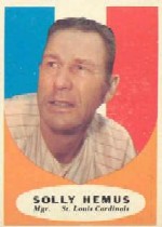 1961 Topps Baseball Cards      139     Solly Hemus MG